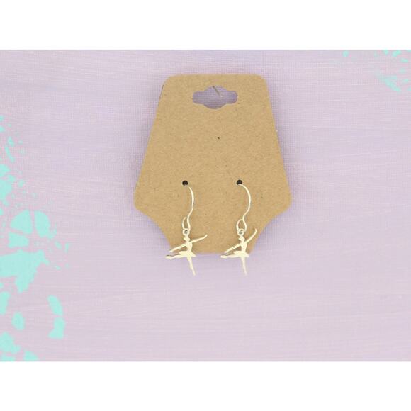 Sterling Silver Ballerina Earrings, Ballerina Earrings - Picture 2 of 3